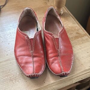 PIKOLINOS Red Leather Moccasins